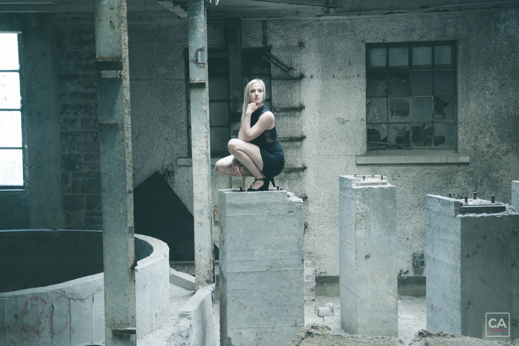 Portrait in einer Industrie-Location